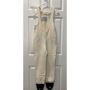 Vintage White Stag Ski Jumpsuit Stirrup Pants Wool Blend Ivory Size unknown